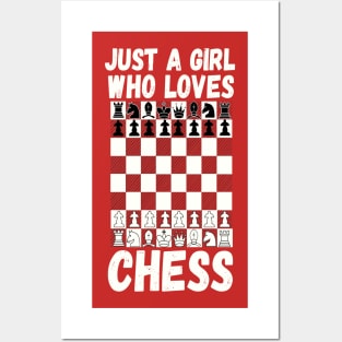 Just a girl who loves chess Posters and Art